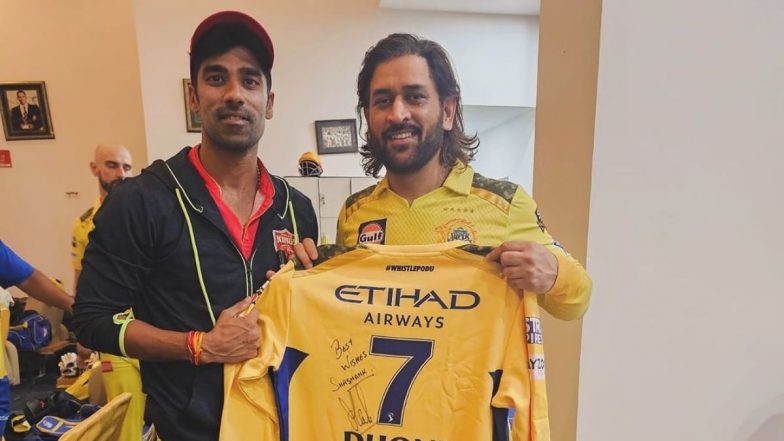 Shashank Singh Receives Signed Jersey From MS Dhoni After PBKS vs CSK IPL 2024 Match (See Post)