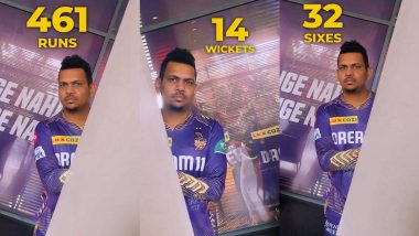 Sunil Narine Nails ‘Karinkaliyalle’ Instagram Reel Trend, Watch Video of KKR Star Having Fun Amidst IPL 2024