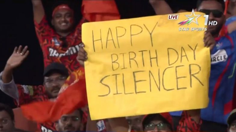 Pat Cummins Fans Wish Him On His 31st Birthday With Special 'Happy Birthday Silencer' Poster During SRH vs LSG IPL 2024 Match (See Pic)