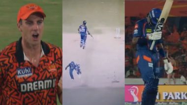 Pat Cummins Nails Direct Hit With A Bullet Throw to Dismiss Krunal Pandya During SRH vs LSG IPL 2024 Match (Watch Video)