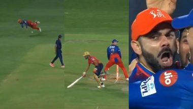 Virat Kohli Executes a Brilliant Direct Hit To Dismiss Shashank Singh During PBKS vs RCB IPL 2024 Clash (Watch Video)