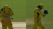 MS Dhoni Spotted Adjusting His Back Brace During CSK vs RR IPL 2024 Match, Pic Goes Viral