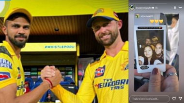 Devon Conway, Wife Kim Watson Share Frame With Ruturaj Gaikwad and Utkarsha Pawar Amidst IPL 2024, Instagram Story Of CSK Star Goes Viral