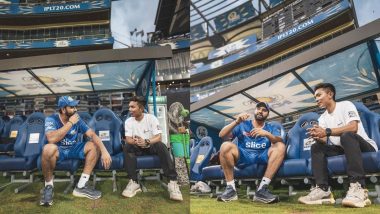 Rohit Sharma Meets 17-Year Old Nepal Mountaineer Nima Sherpa During Practice Session at the Wankhede Stadium Ahead of MI vs LSG IPL 2024 Match (See Post)