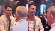 Manchester City or Arsenal? Cristiano Ronaldo Predicts Premier League 2023&ndash;24 Winner While Chatting With Frank Warren During Tyson Fury vs Oleksandr Usyk Heavyweight Unification Match (Watch Video)