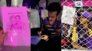 Young Fan Receives Gautam Gambhir's Autograph On Her Sketch of Kolkata Knight Riders' Mentor After Rain Washes Out RR vs KKR IPL 2024 Match in Guwahati (Watch Video)
