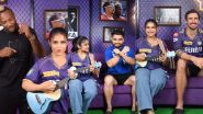Rinku Singh, Mitchell Starc, Varun Chakaravarthy and Andre Russell Sing Kolkata Knight Riders Theme Song ‘Korbo Lorbo Jeetbo’, Video Goes Viral
