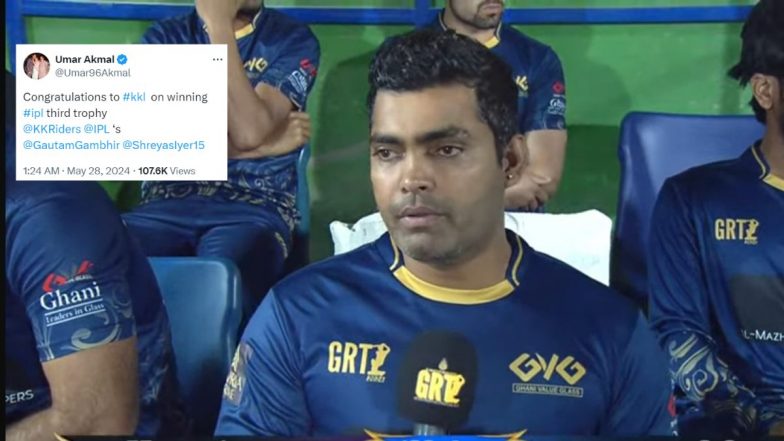 Pakistan Cricketer Umar Akmal Calls KKR As KKL While Congratulating ...