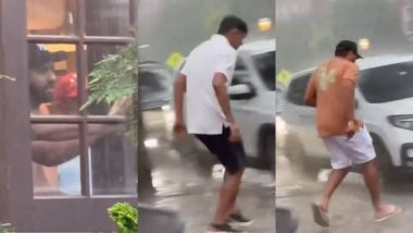 Rohit Sharma, Rahul Dravid Run To Save Themselves From Rain As They Try to Board Car in New York, Video Goes Viral