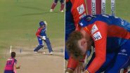 Jake Fraser-McGurk Suffers Injury After Being Hit on the Groin off Trent Boult’s Bowling During DC vs RR IPL 2024 Match (Watch Video)