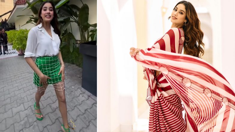 Janhvi Kapoor Stuns in Cricket-Inspired Outfits for Mr and Mrs Mahi Promotions; Actress Breaks Style Boundaries! (View Pics)