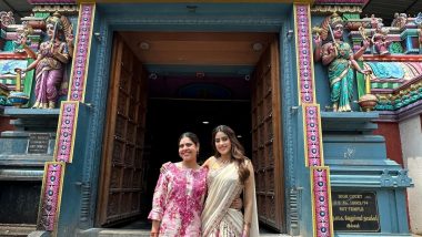 Muppathamman Temple: Janhvi Kapoor Visits Sridevi's 'Favourite Place' in Chennai Ahead of Mr. & Mrs. Mahi (View Pics)