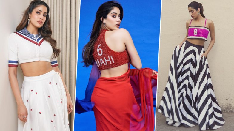 Mr & Mrs Mahi: Janhvi Kapoor Hit It out of the Park With Striking Cricket-Inspired Outfits for the Film’s Promotions, Here’s a Roundup of All Her Looks (View Pics)