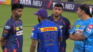Jasprit Bumrah Gives Advice to Youngsters Mayank Yadav, Yash Thakur After LSG’s Four-Wicket Win Over MI in IPL 2024 (Watch Video)