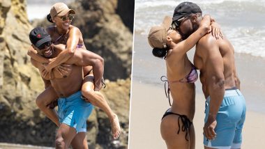 Pics of Jonathan Majors and Meagan Good Sharing a Steamy Kiss During Their Romantic Malibu Getaway Take the Internet by Storm