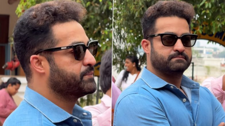 Lok Sabha Elections 2024: Jr NTR Arrives To Cast His Vote at a Polling Booth in Hyderabad’s Jubilee Hills (Watch Video)