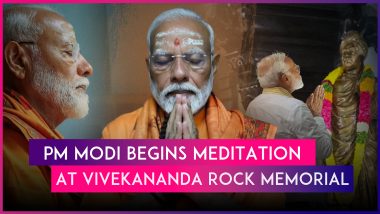 PM Narendra Modi Begins Meditation At Vivekananda Rock Memorial In Kanniyakumari After Campaigning Ends For Lok Sabha Elections 2024