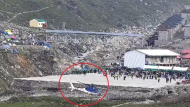 Kedarnath: Helicopter Carrying Pilgrims Goes Into Tailspin After Developing Snag Near Helipad, Crash Averted as Pilot Keeps His Cool (See Pics and Videos)