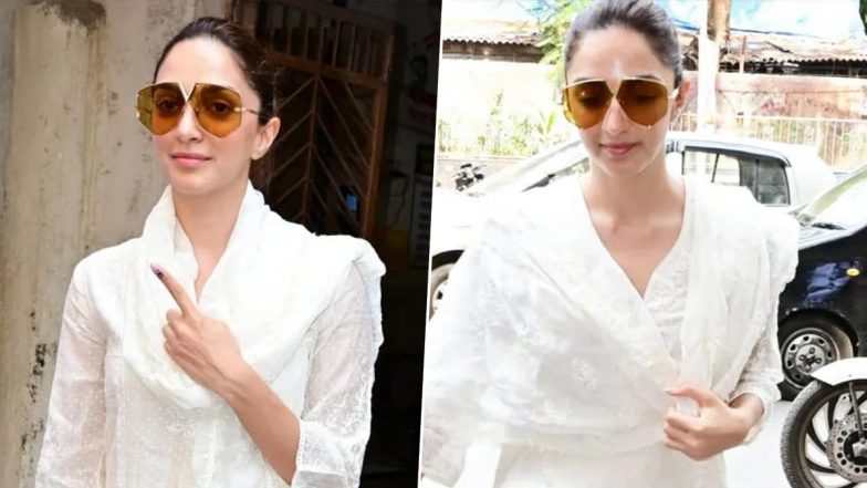 Kiara Advani Speaks to Paps in Hindi After Casting Her Vote in Mumbai, Actress Was Trolled for Her Fake Accent in Cannes 2024 (Watch Video)