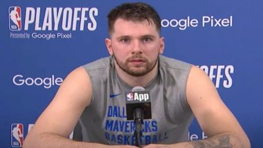 Loud Sex Noises Interrupt Luka Doncic's Post-Game Interview, Viral Video Shows Surprised NBA Superstar React to Moaning Sound, Says 'I Hope That's Not Live'