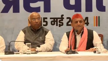 Fight Over Free Ration: Mallikarjun Kharge Promises 10 Kg Ration to Poor Against NDA’s 5 Kg if INDIA Bloc Forms Governments (Watch Video)