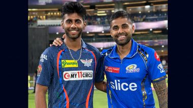 ‘Judwaa’ Suryakumar Yadav and Mayank Yadav Interact After LSG vs MI IPL 2024 Match, Viral Pic and Video Triggers Hilarious Reactions From Fans