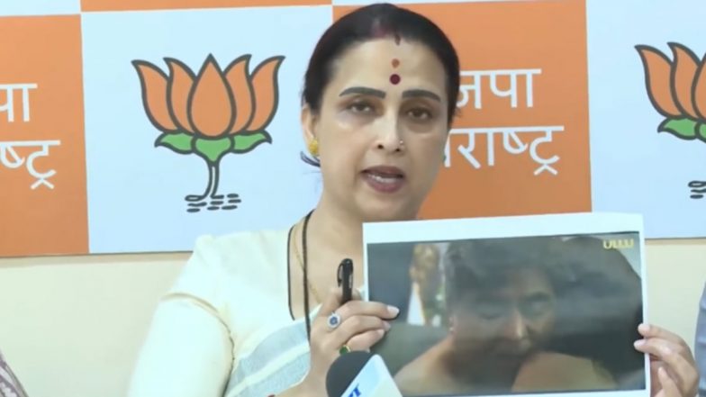 Shiv Sena (UBT) Ad Features 'Porn Star' Who Worked in Ullu Web Series? BJP Leader Chitra Wagh Makes Shocking Allegation, Shares Photo Proof (Watch Video)