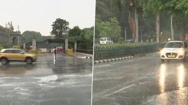 Bengaluru Rains Videos: Rainfall Brings Respite From Summer Heat, Residents Rejoice as Temperatures Go Down