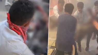 AC Blast at Kalyan Jewellers: Air Conditioner Explodes at Jewellery Store in Karnataka's Bellary, Video Shows Horrifying Scenes After Explosion