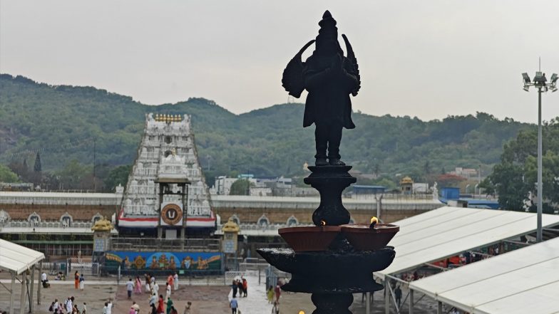 Heavy Rain in Tirumala Videos: Rainfall Cools Down Tirupati Weather During Peak Summer