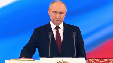 Vladimir Putin Takes Oath As Russia President for Record Fifth Term in Office (Watch Videos)