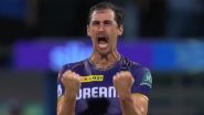 Mitchell Starc Passionately Celebrates After Dismissing Gerald Coetzee With Toe-Crushing Yorker During MI vs KKR IPL 2024 Match (Watch Video)