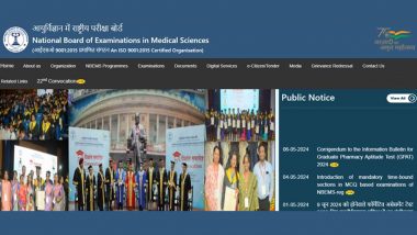 NEET PG Exam 2024: NBEMS to Close Registration for Postgraduate Medical Exams Today, Apply Online at natboard.edu.in