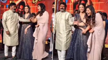 Netizens Slam Nandamuri Balakrishna for Pushing Actress Anjali Onstage During Gangs of Godavari Event, Call NBK’s Behaviour ‘Disrespectful’ (Watch Viral Video)