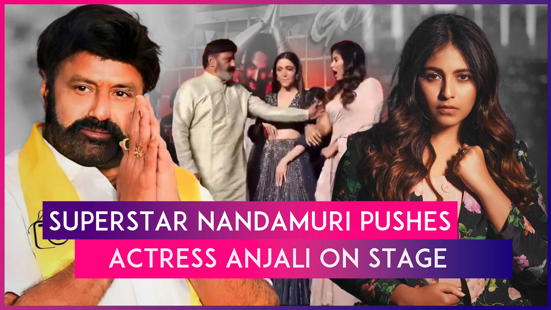 Nandamuri Balakrishna Receives Backlash After A Video Of Him Pushing  Actress Anjali On Stage Goes Viral | 📹 Watch Videos From LatestLY, image size:1920x1080