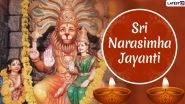 Narasimha Jayanti 2024 Images & HD Wallpapers For Free Download Online: Wish Happy Narasimha Jayanti With WhatsApp Messages, Greetings and Quotes on the Hindu Festival