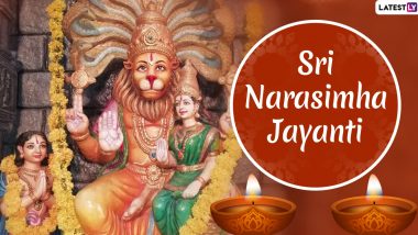 Narasimha Jayanti 2024 Images & HD Wallpapers For Free Download Online: Wish Happy Narasimha Jayanti With WhatsApp Messages, Greetings and Quotes on the Hindu Festival