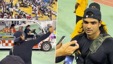 Neeraj Chopra Clicks Selfies With Fans at Qatar Sports Club After Doha Diamond League 2024, Heartwarming Video Goes Viral