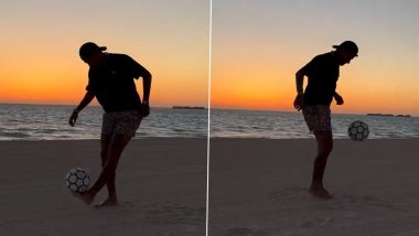 Al-Hilal Star Neymar Jr Shows Off His Football Skills on a Beach, Video Goes Viral