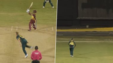 Nicholas Pooran Smashes Eight Massive Sixes en Route to 25-Ball 75 in Australia vs West Indies ICC T20 World Cup 2024 Warm-Up Match (Watch Video)