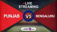 IPL 2024 Punjab Kings vs Royal Challengers Bengaluru Free Live Streaming Online on JioCinema: Get TV Channel Telecast Details of PBKS vs RCB T20 Cricket Match on Star Sports