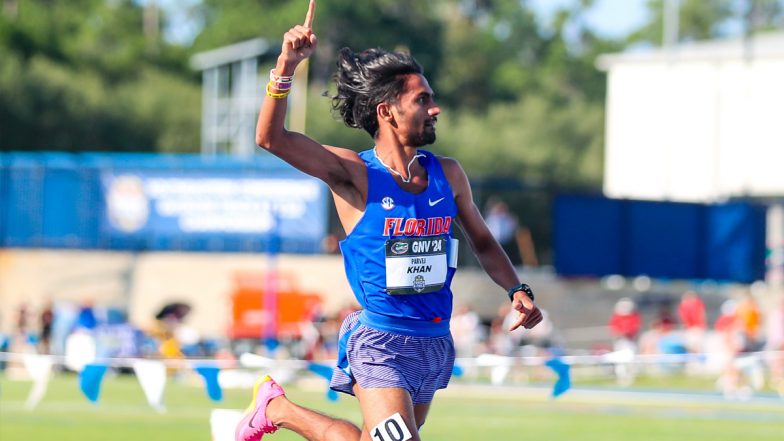 Indian Track and Field Athlete Parvej Khan Qualifies for Final of 800m and 1500m Events at SEC Championships 2024 (Watch Video)