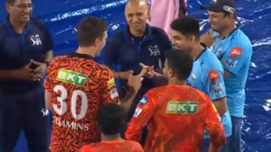 Pat Cummins and Shubman Gill Engage in a Fun ‘Rock, Paper, Scissors’ Game To Determine Winner of SRH vs GT IPL 2024 Match As Rain Washes Out Contest (Watch Video)