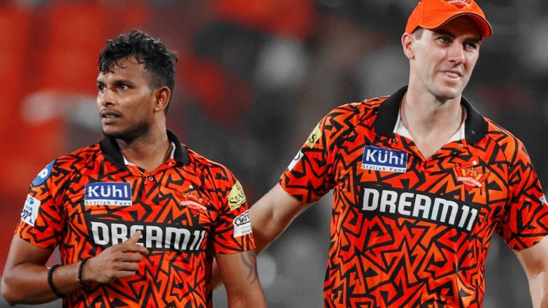 Sunrisers Hyderabad Beat Rajasthan Royals by 1 Run in IPL 2024; Nitish Kumar Reddy, Bowlers Shine As SRH Clinch Thrilling Win Over Table-Toppers