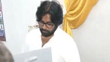 Lok Sabha Elections 2024: Pawan Kalyan, Telugu Actor and Jana Sena Party Chief, Casts His Vote in Mangalagiri (Watch Video)