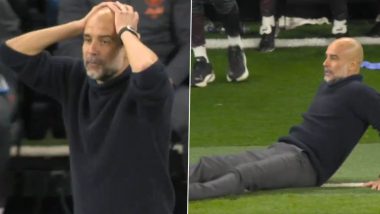 Pep Guardiola Gives a Shocking Reaction, Falls on Ground After Substitute Goalkeeper Stefan Ortega Makes a Jaw-Dropping Save During Tottenham Hotspur vs Manchester City Premier League 2023–24 Match (Watch Video)