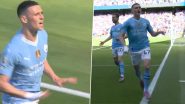 Phil Foden Performs Cristiano Ronaldo’s Iconic ‘Calma, I Am Here’ Celebration After Completing His Brace in Manchester City vs West Ham Premier League 2023–24 Match (Watch Video)