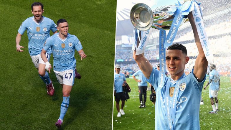 Manchester City 3-1 West Ham, Premier League 2023–24: Phil Foden Scores a Brace As Cityzens Lift Fourth Consecutive EPL Title