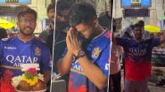 Royal Challengers Bengaluru Fans Visit Sri Chamundeshwari Temple in Mysore Ahead of RCB vs CSK IPL 2024 Match, Offer Prayers For Team to Qualify for Playoffs; Video Goes Viral