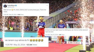 Prafull Billore Tweet on RCB Winning IPL 2025, 2026 and 2027 Goes Viral, Fans React With Funny Memes and 'Ee Janam Cup Rehne Do' Jokes!